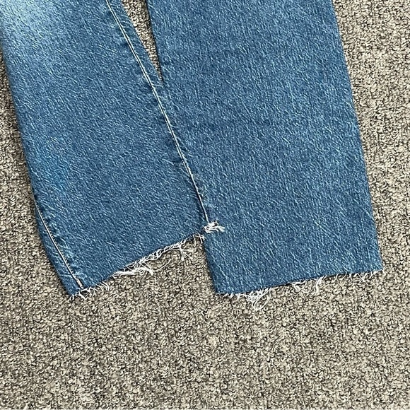 Good‎ American Good Classic Raw Hem High Rise Slim Comfort Stretch Denim Size 15 - Picture 11 of 12